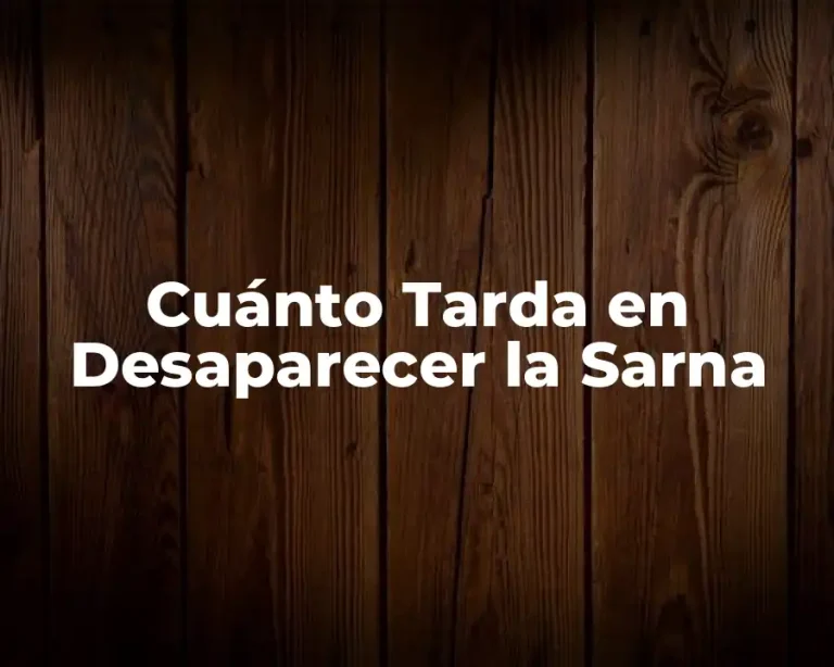 Cuánto Tarda en Desaparecer la Sarna