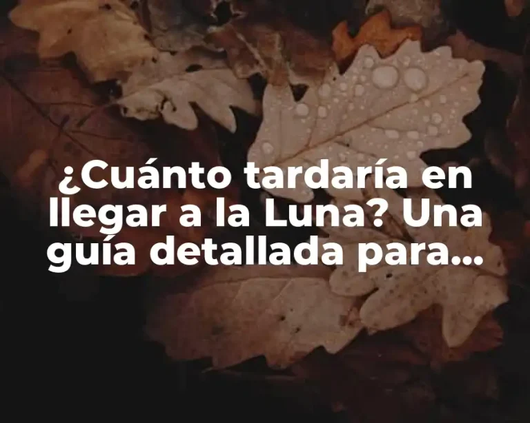 ¿Cuánto tardaría en llegar a la Luna? Una guía detallada para entender el viaje espacial