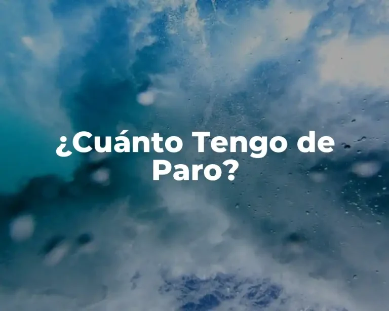 ¿Cuánto Tengo de Paro?