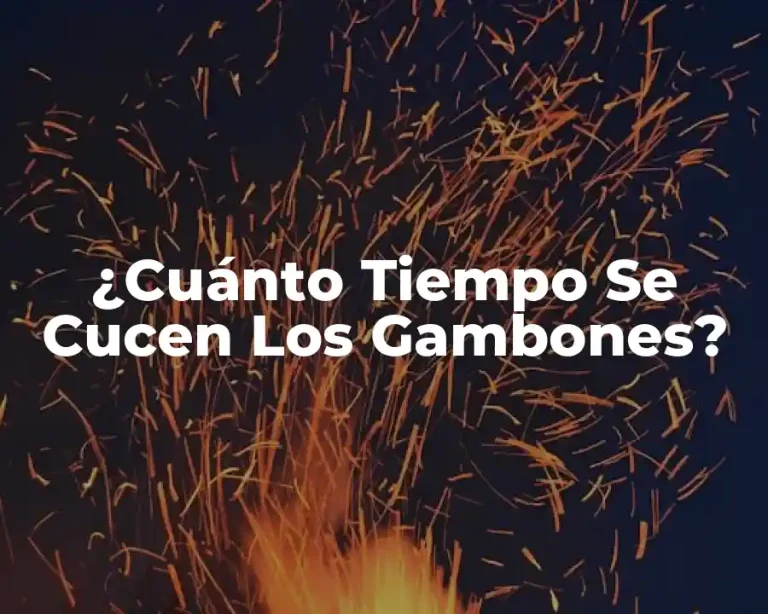 ¿Cuánto Tiempo Se Cucen Los Gambones?