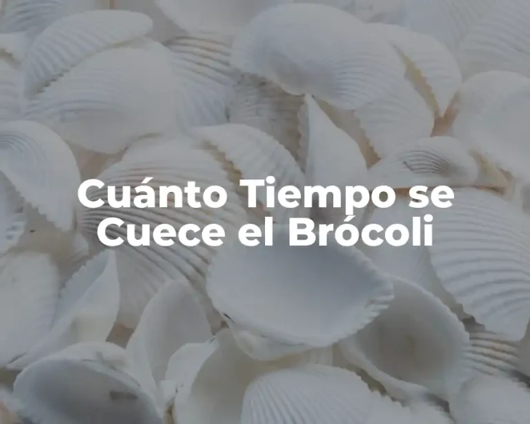 Cuánto Tiempo se Cuece el Brócoli