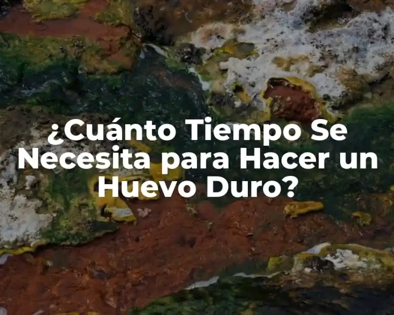 ¿Cuánto Tiempo Se Necesita para Hacer un Huevo Duro?