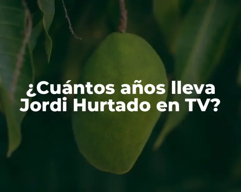 ¿Cuántos años lleva Jordi Hurtado en TV?
