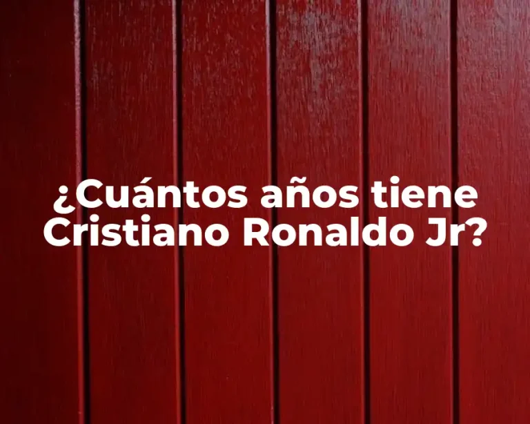 ¿Cuántos años tiene Cristiano Ronaldo Jr?