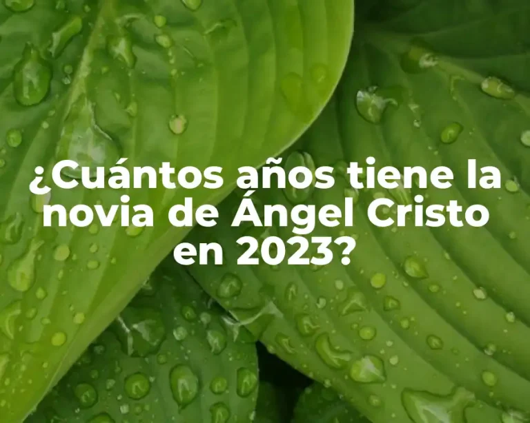 ¿Cuántos años tiene la novia de Ángel Cristo en 2023?