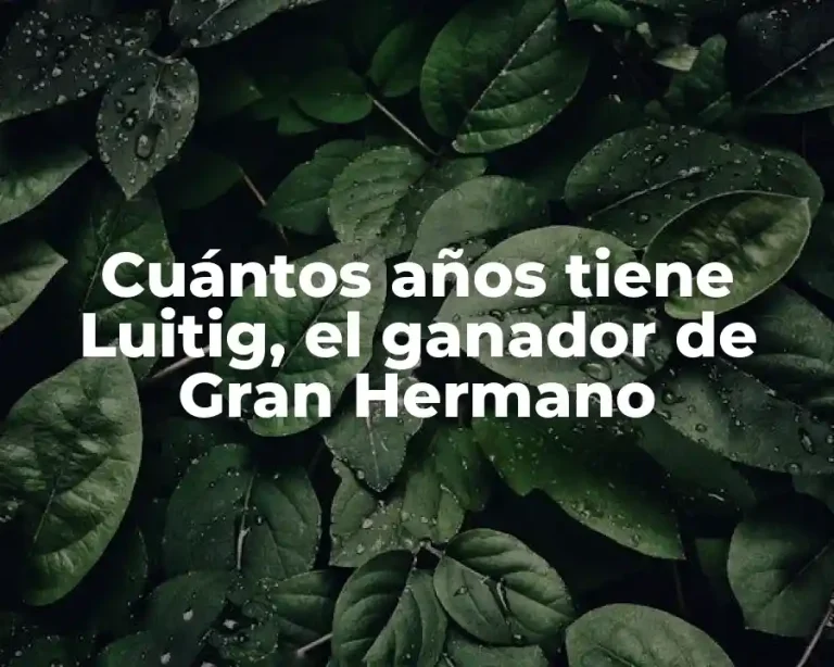 Cuántos años tiene Luitig, el ganador de Gran Hermano