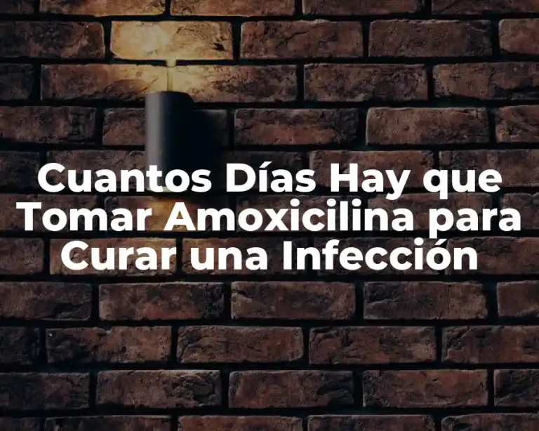 Cuantos Días Hay que Tomar Amoxicilina para Curar una Infección