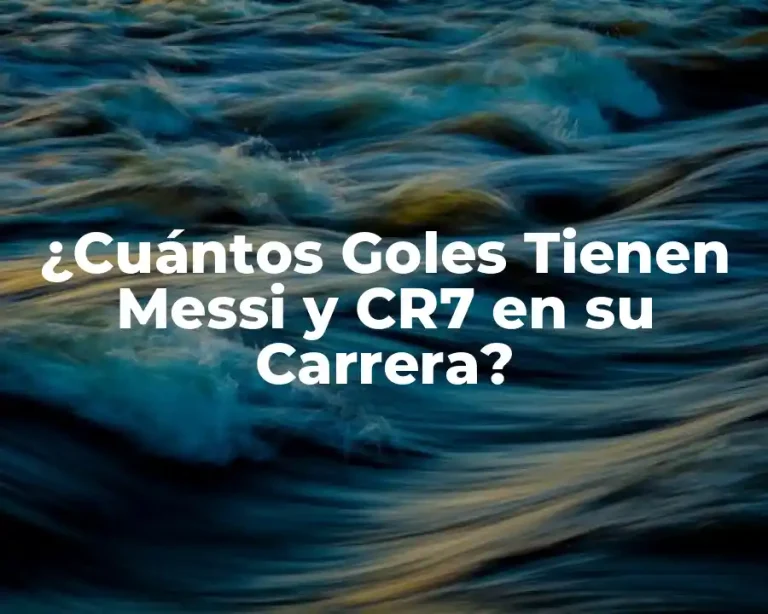 ¿Cuántos Goles Tienen Messi y CR7 en su Carrera?