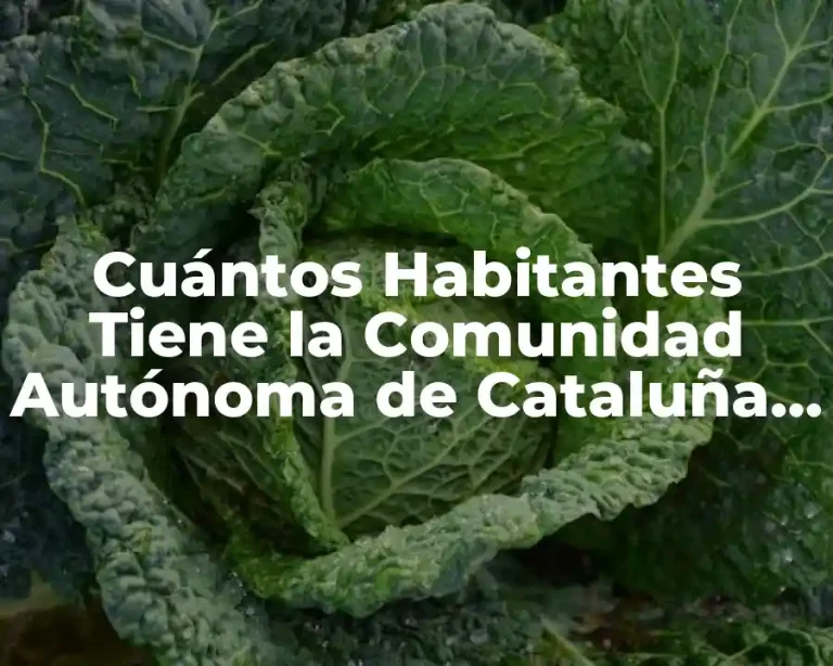 Cuántos Habitantes Tiene la Comunidad Autónoma de Cataluña Exactamente