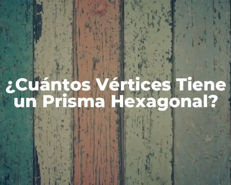 ¿Cuántos Vértices Tiene un Prisma Hexagonal?