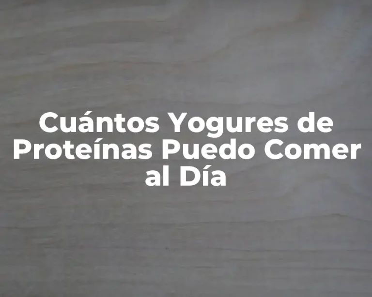 Cuántos Yogures de Proteínas Puedo Comer al Día