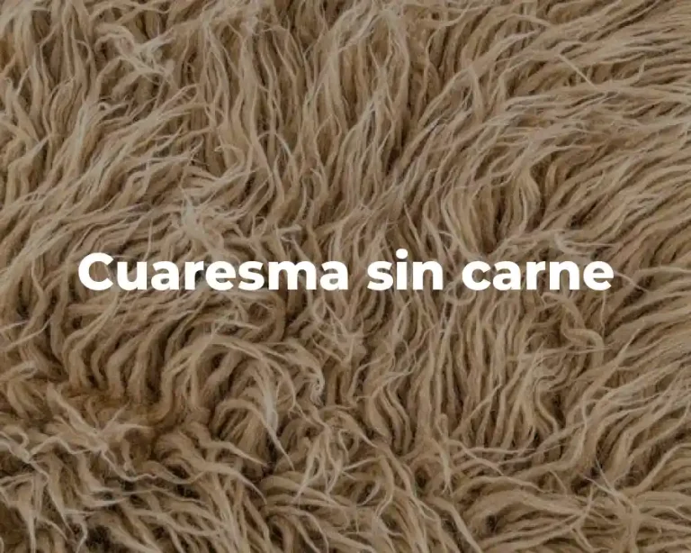 Cuaresma sin carne