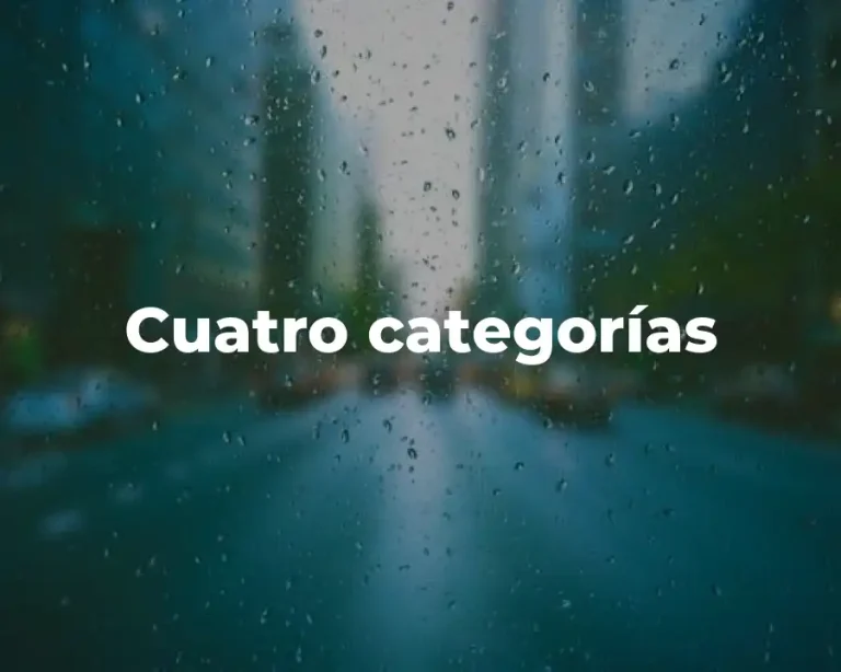Cuatro categorías