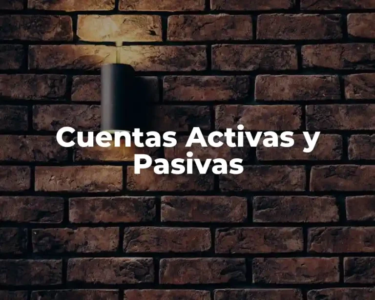 Cuentas Activas y Pasivas