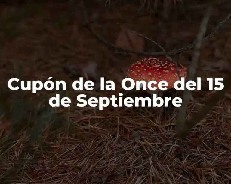 Cupón de la Once del 15 de Septiembre