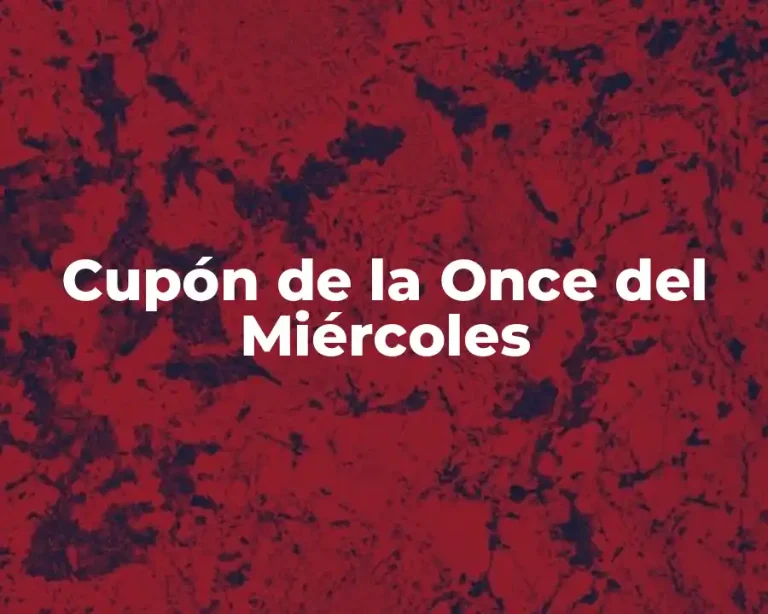 Cupón de la Once del Miércoles