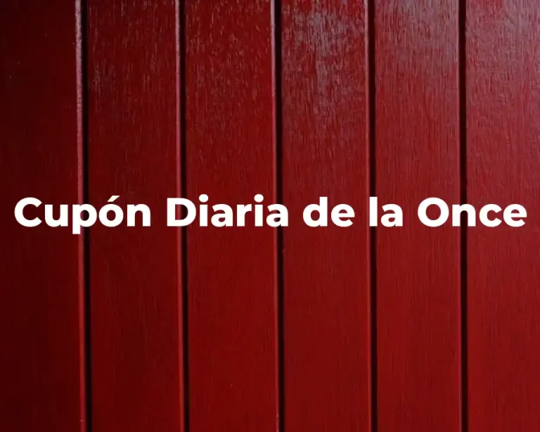 Cupón Diaria de la Once
