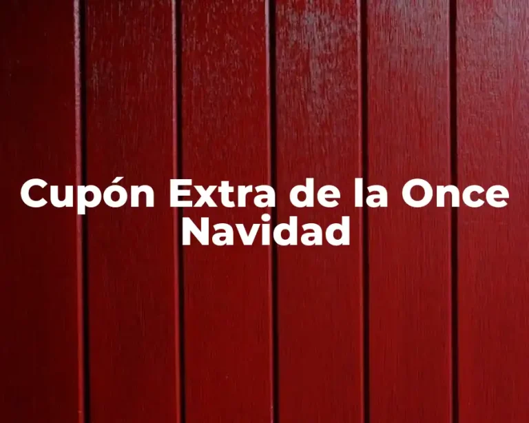 Cupón Extra de la Once Navidad