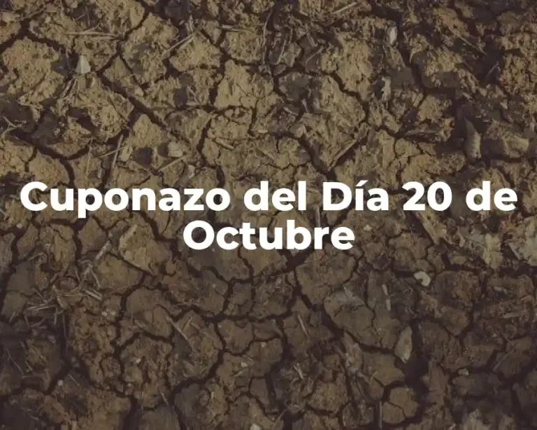 Cuponazo del Día 20 de Octubre