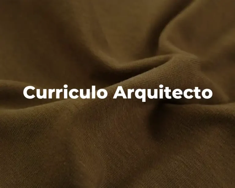 Curriculo Arquitecto