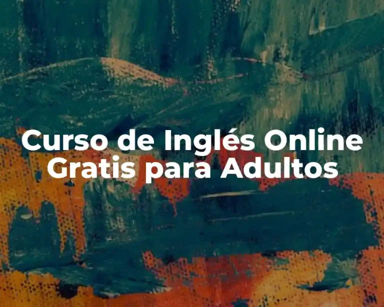 Curso de Inglés Online Gratis para Adultos