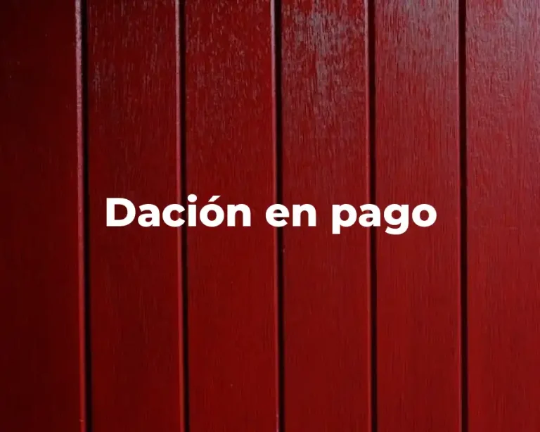 Dación en pago