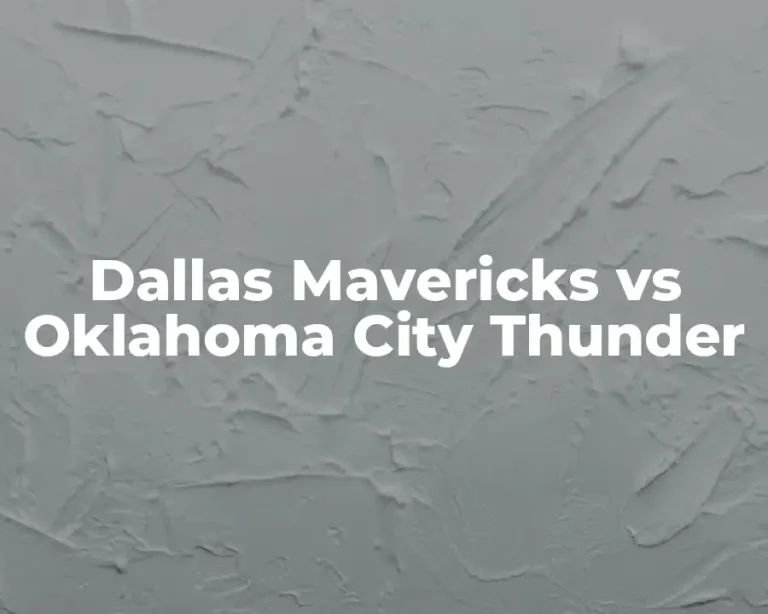 Dallas Mavericks vs Oklahoma City Thunder