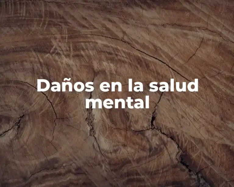 Daños en la salud mental