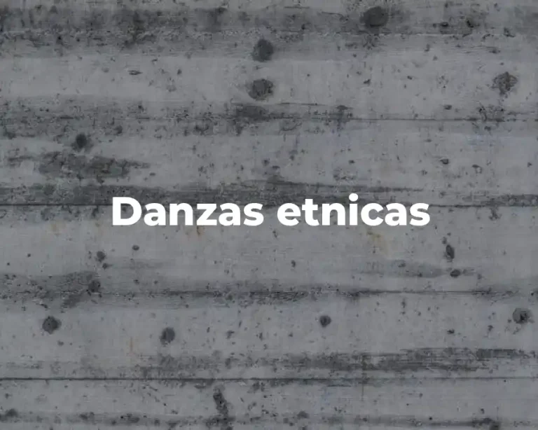 Danzas etnicas
