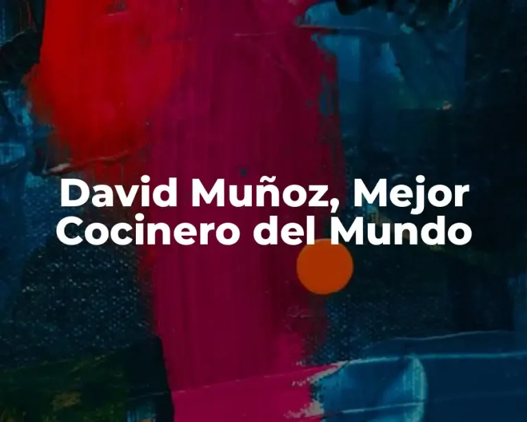 David Muñoz, Mejor Cocinero del Mundo