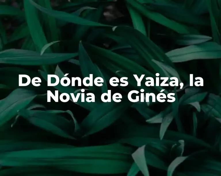 De Dónde es Yaiza, la Novia de Ginés