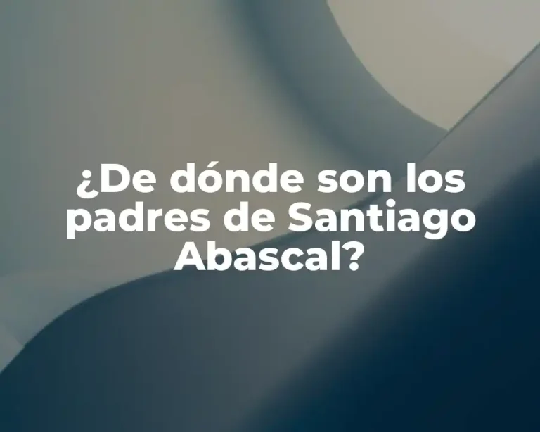 ¿De dónde son los padres de Santiago Abascal?