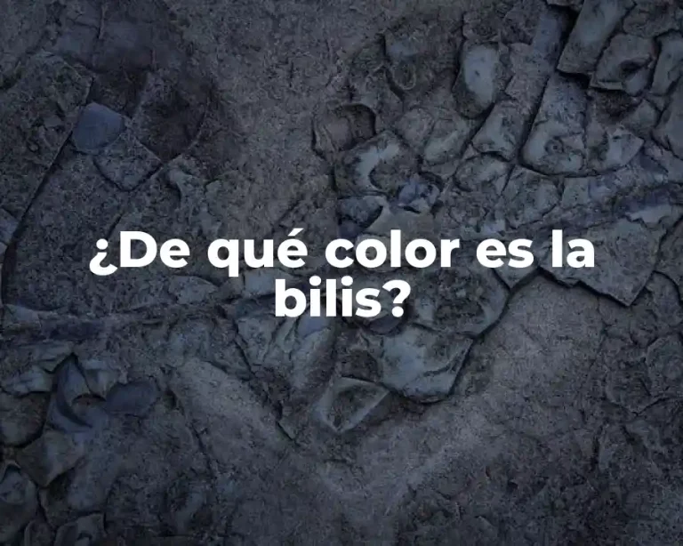 ¿De qué color es la bilis?