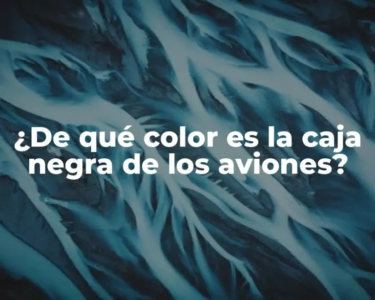 ¿De qué color es la caja negra de los aviones?