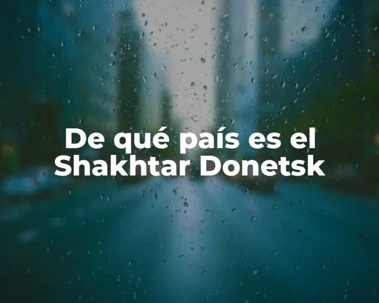 De qué país es el Shakhtar Donetsk