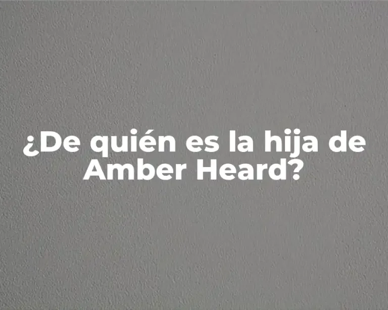 ¿De quién es la hija de Amber Heard?