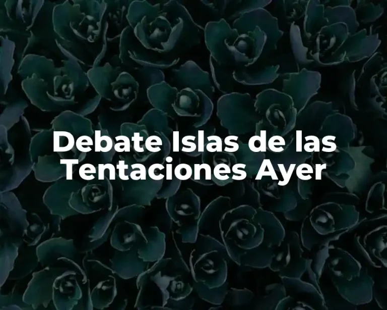 Debate Islas de las Tentaciones Ayer