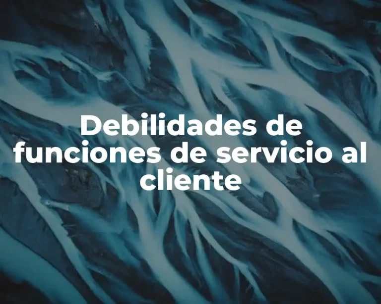 Debilidades de funciones de servicio al cliente