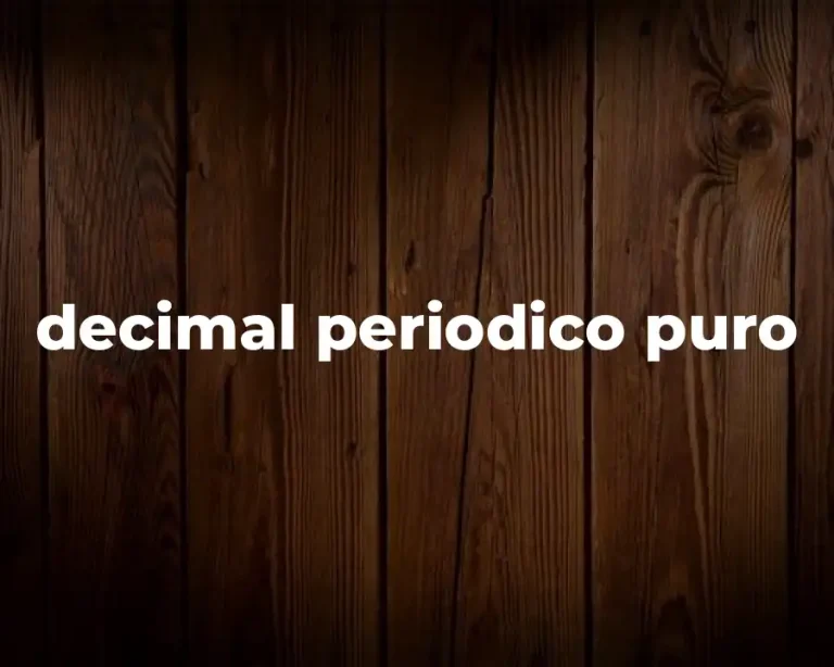 decimal periodico puro