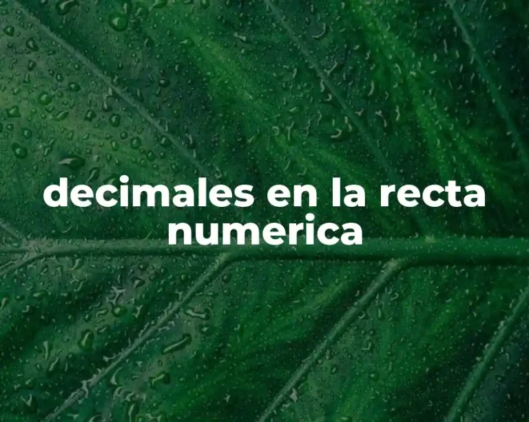 decimales en la recta numerica