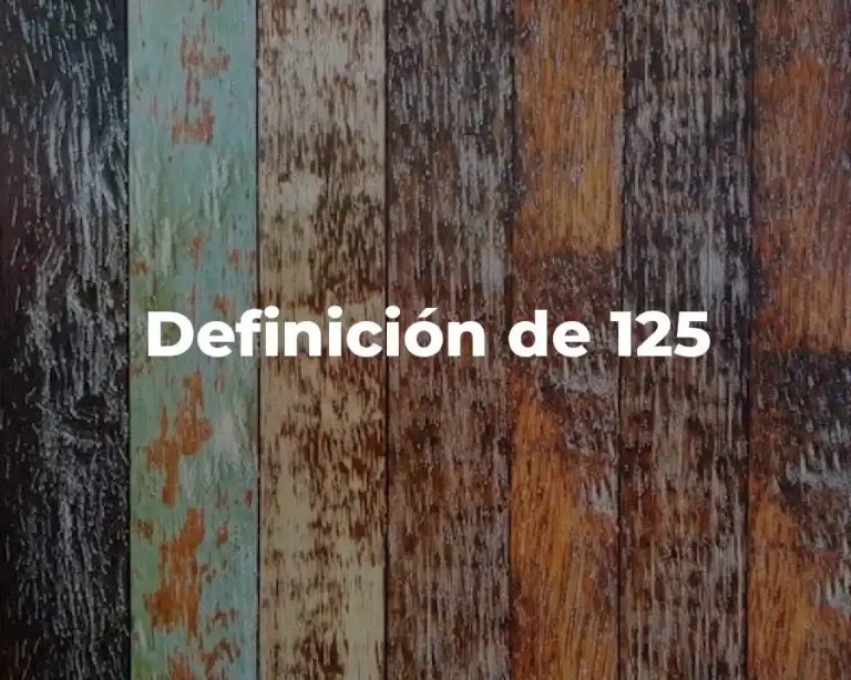 Definición de 125