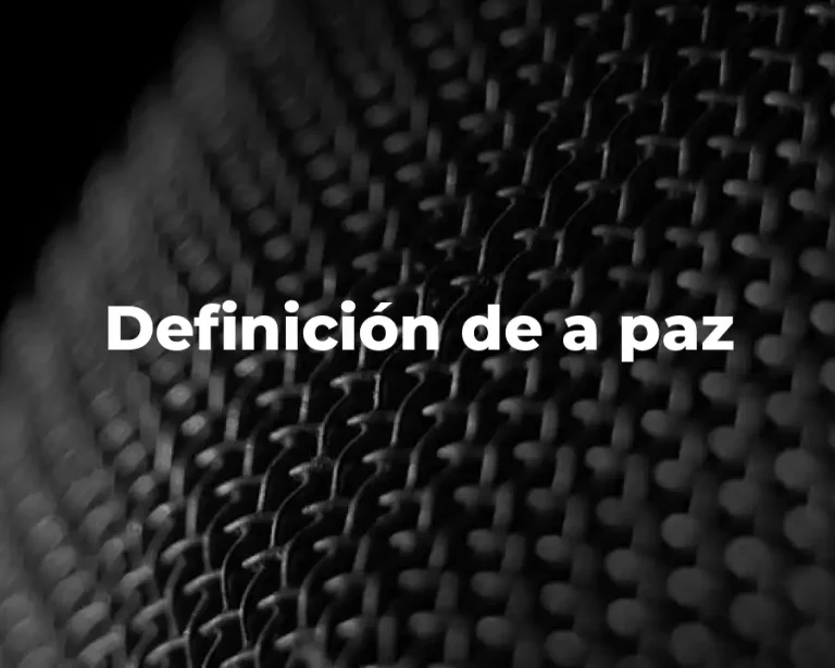 Definición de a paz