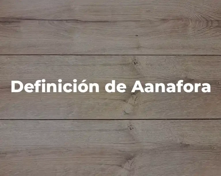 Definición de Aanafora
