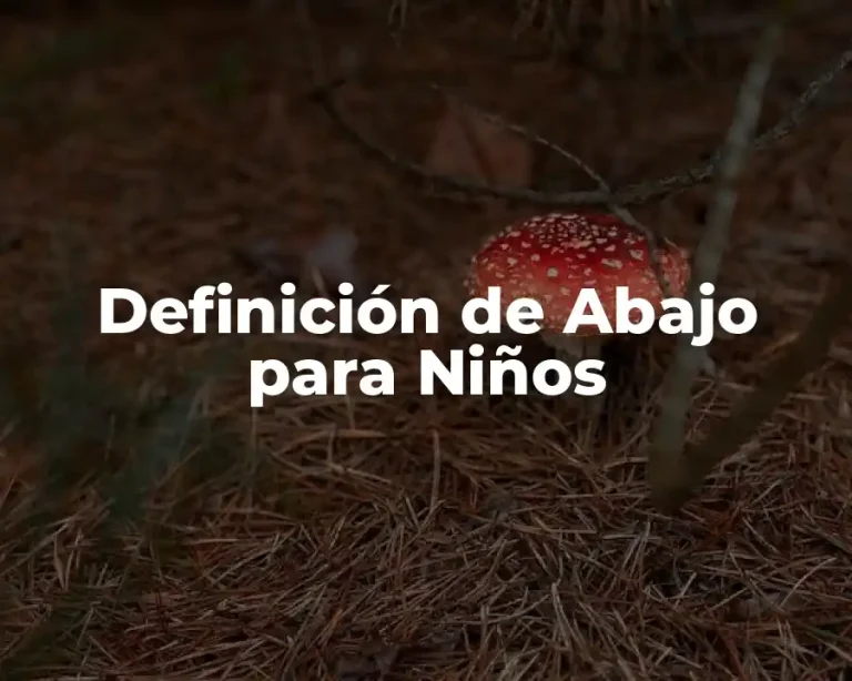 Definición de Abajo para Niños