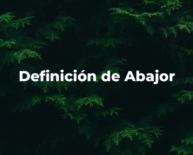 Definición de Abajor