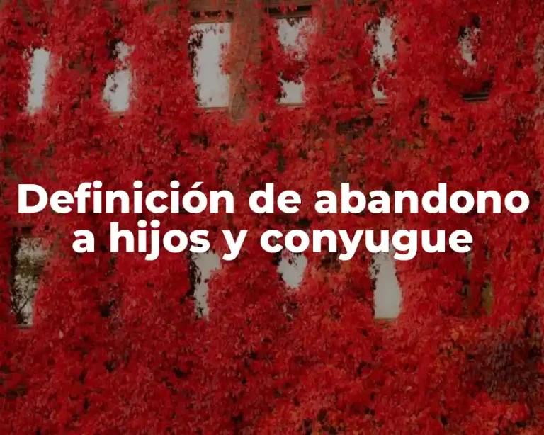 Definición de abandono a hijos y conyugue