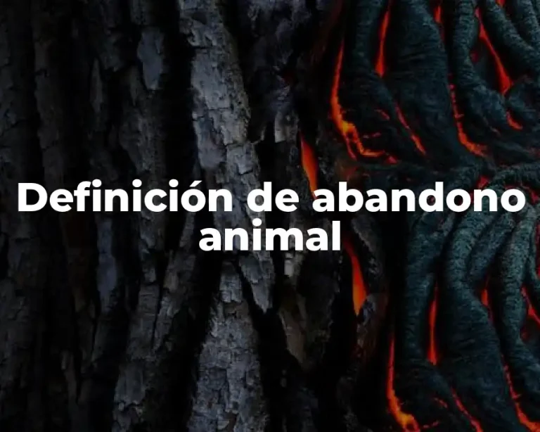 Definición de abandono animal
