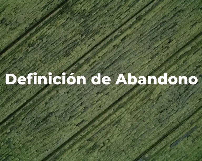 Definición de Abandono