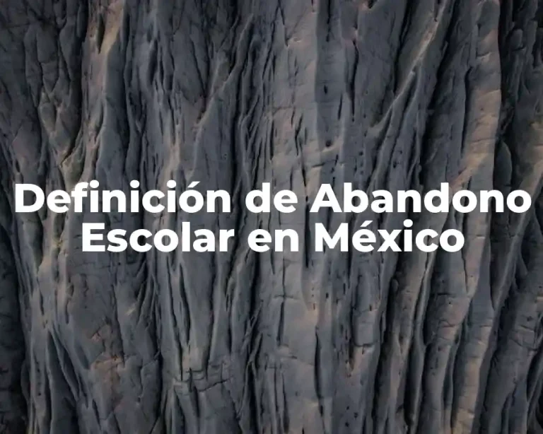 Definición de Abandono Escolar en México