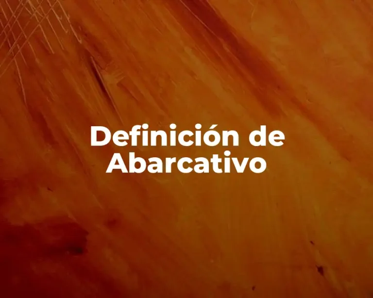 Definición de Abarcativo